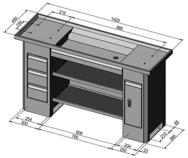 Stand / underskap D14 Deluxe For Profi 750 Vario 
