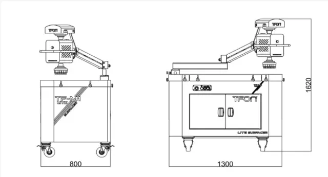 TF- M1 Manuell avgradingsmaskin Lite Surfacer 