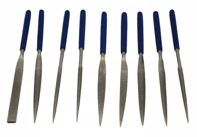 Rette diamantslipefiler Ø4x160mm 9 stk Tiger Diamond, LX-0003 