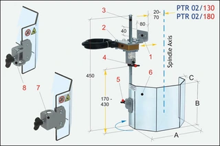 PTR 02 Sikkerhetsdeksel Tecno Pi&#249; Til radialboremaskin