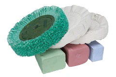 Poleringssett Ø200x20mm, Ø16mm For rustfritt stål, Bernardo